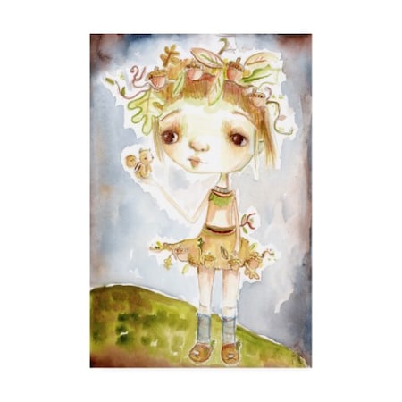 Mindy Lacefield 'Acorn Princess' Canvas Art,12x19